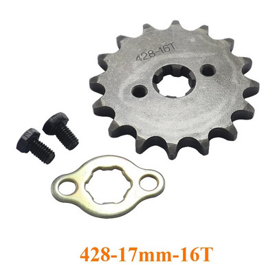 Priekšējais dzinējs 428# 17mm 10T-19T zobrats priekš KAYO BSE SSR SDG Dirt Pit Bike ATV Quad Go Kart mopēda bagija motorollera motociklam