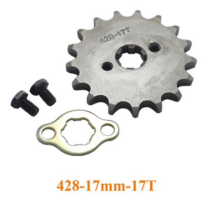 Priekšējais dzinējs 428# 17mm 10T-19T zobrats priekš KAYO BSE SSR SDG Dirt Pit Bike ATV Quad Go Kart mopēda bagija motorollera motociklam