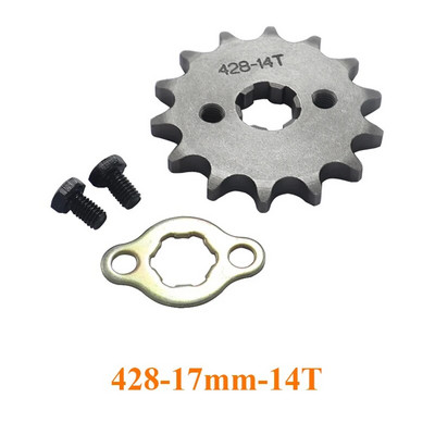 Priekšējais dzinējs 428# 17mm 10T-19T zobrats priekš KAYO BSE SSR SDG Dirt Pit Bike ATV Quad Go Kart mopēda bagija motorollera motociklam