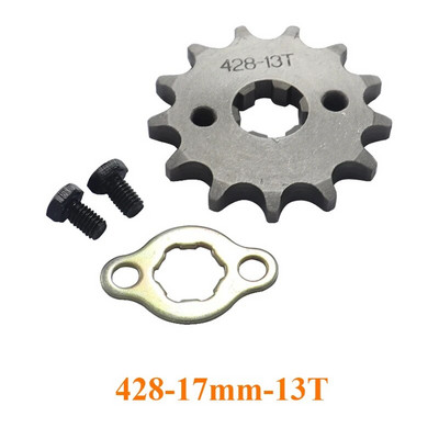 Priekšējais dzinējs 428# 17mm 10T-19T zobrats priekš KAYO BSE SSR SDG Dirt Pit Bike ATV Quad Go Kart mopēda bagija motorollera motociklam