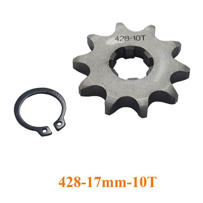 Priekšējais dzinējs 428# 17mm 10T-19T zobrats priekš KAYO BSE SSR SDG Dirt Pit Bike ATV Quad Go Kart mopēda bagija motorollera motociklam