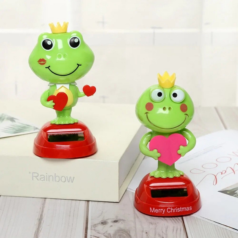 Karsti jauni saules enerģijas automobiļu interjera rotājumi Dzīvnieku lelles figūriņas Sway Shake Modelis Automobiļu paneļa apdare