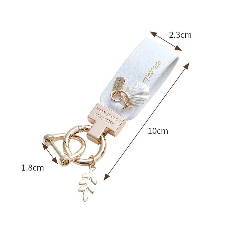 Jauns modes lapu piekariņš atslēgu piekariņš PU ādas atslēgu piekariņš sievietēm vīriešiem Rokas virve Automašīnas atslēga Tālruņa piekariņa turētājs pārim dāvanu piekariņš