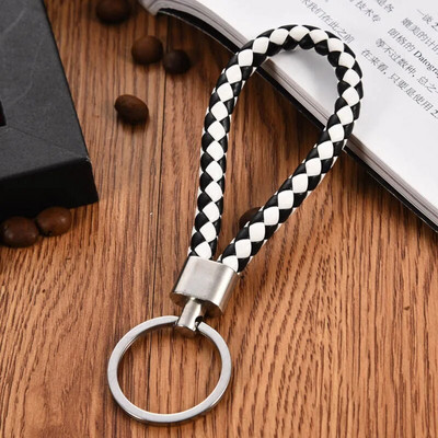 1PC PU ādas pīts, virves atslēgu piekariņš DIY soma kulons atslēgu piekariņu turētājs Atslēga Automašīnas atslēgu piekariņš vīriešiem Sievietēm Dāvanu rotaslietas