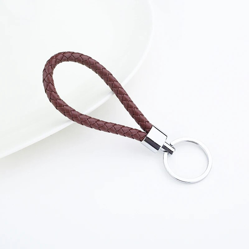 1 vnt PU odos pintos virvutės raktų pakabukas „pasidaryk pats“ krepšys, pakabukas, raktų pakabuko laikiklis, raktas, automobilio smulkmena, raktų pakabukas vyrams, moteriškos dovanos papuošalai