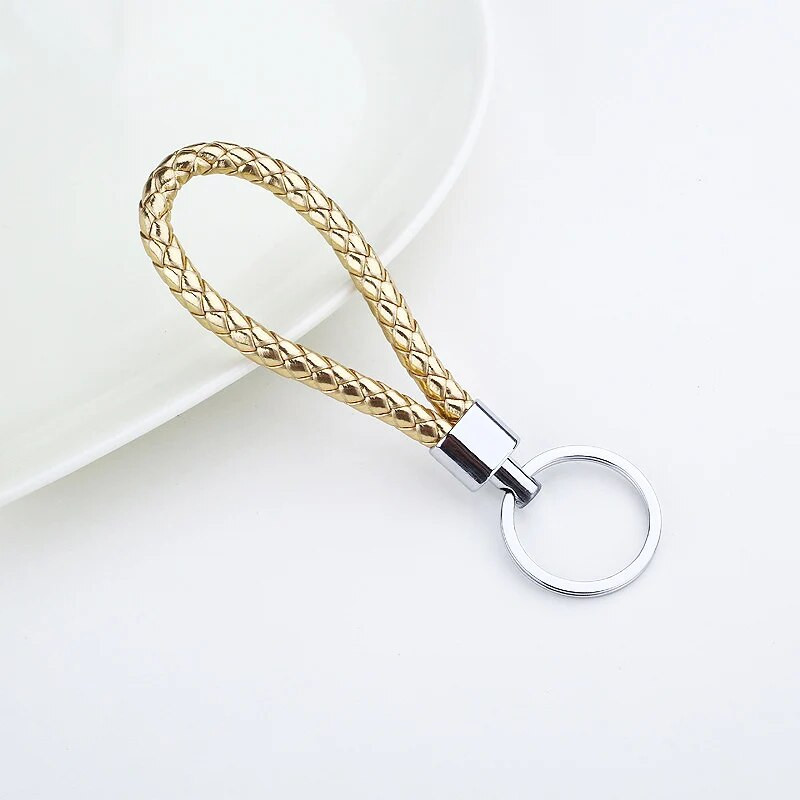 1 vnt PU odos pintos virvutės raktų pakabukas „pasidaryk pats“ krepšys, pakabukas, raktų pakabuko laikiklis, raktas, automobilio smulkmena, raktų pakabukas vyrams, moteriškos dovanos papuošalai