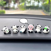 6/8 tk armas mini hiiglaslik panda auto armatuurlaua kaunistused auto navigaatori ekraani kaunistus nukk auto interjööri tarvikud mänguasi kingitus tüdruk