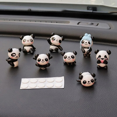 6/8 tk armas mini hiiglaslik panda auto armatuurlaua kaunistused auto navigaatori ekraani kaunistus nukk auto interjööri tarvikud mänguasi kingitus tüdruk