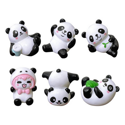 6/8 tk armas mini hiiglaslik panda auto armatuurlaua kaunistused auto navigaatori ekraani kaunistus nukk auto interjööri tarvikud mänguasi kingitus tüdruk