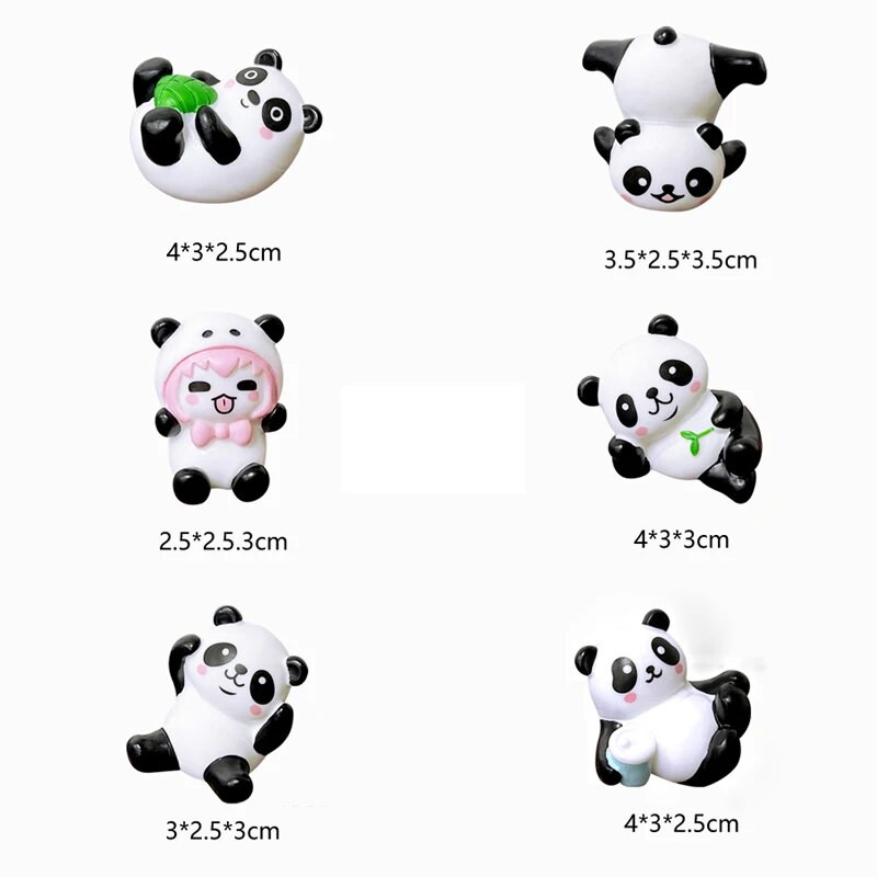 6/8Gb Cute Mini Giant Panda Auto paneļa rotājumi Automašīnas navigatora ekrāna apdare Lelle Auto Salona Aksesuāri Rotaļlieta Dāvana Meitene