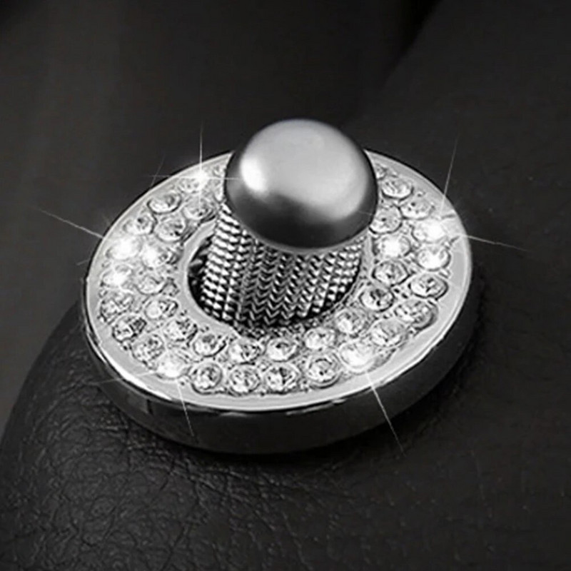 4x Bling Rhinestone automašīnas durvju skrūves bloķēšanas tapas slēdža pogas gredzena pacelšanas skrūves uzlīme kristāla Mercedes Benz EC klases piederumiem