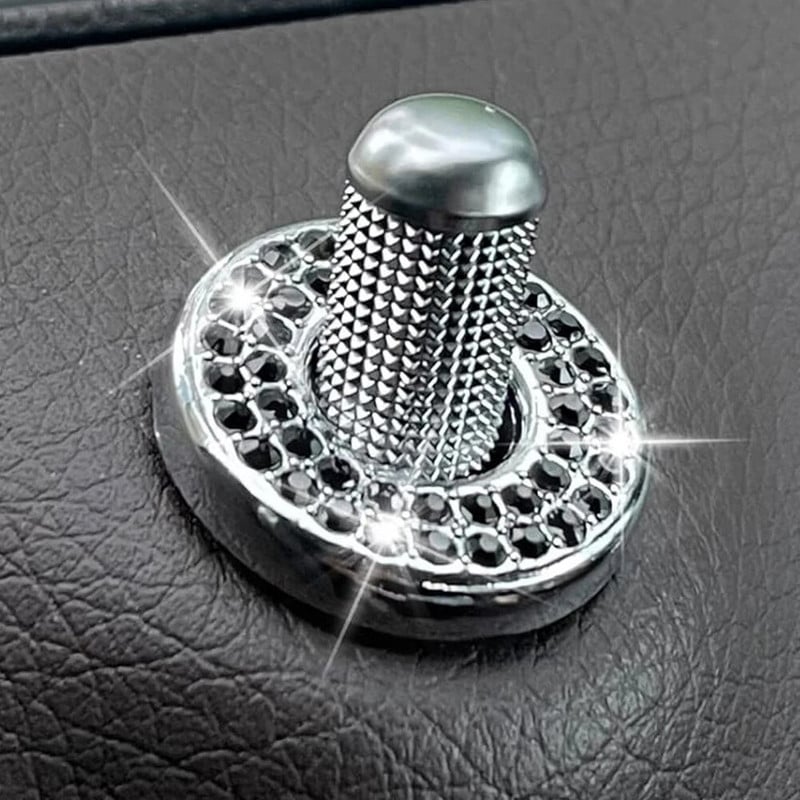 4x Bling Rhinestone automašīnas durvju skrūves bloķēšanas tapas slēdža pogas gredzena pacelšanas skrūves uzlīme kristāla Mercedes Benz EC klases piederumiem
