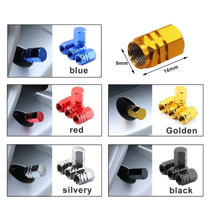 4/8GAB automobiļu riepu kāta vārstu vāciņi alumīnija sakausējuma automašīnu riteņu riepu vārsta loka kāta vāki gaisa putekļu ūdensnecaurlaidīgi automašīnām motocikliem