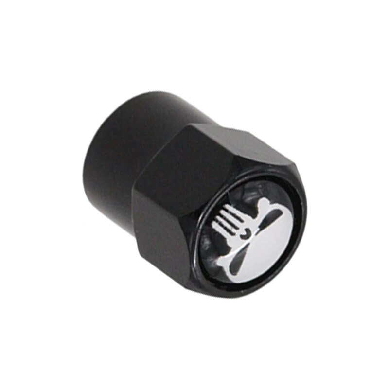 HAUSNN Punisher balts/sarkans galvaskausa logotips Vārstu vāciņi Automašīnu riteņu riepas Piederumi Kāti Pārsegi Auto Styling For Ford Toyota Audi VW