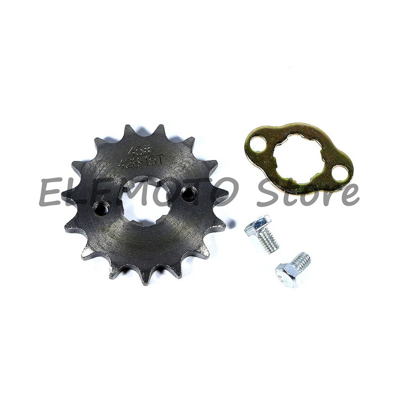 45# 428 15T zobs, 20 mm zobrata motociklu piederumi, ķēdes zobrats Dzinēja ķēdes zobrats