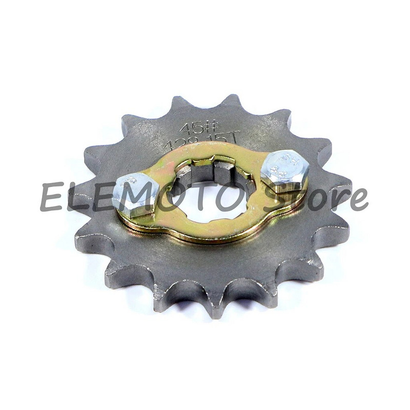 45# 428 15T zobs, 20 mm zobrata motociklu piederumi, ķēdes zobrats Dzinēja ķēdes zobrats