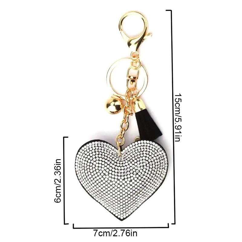 Divat Szív Romantikus Ékszerek Kristály kulcstartó női kulcstartó gyűrű gyűrű autós táska medál varázs kulcstartó Valentin-napi ajándék