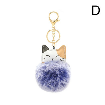 Armsad Mini Fox ripatsiga võtmehoidjad naistele Tüdrukutele Kohevad karusnahast võtmehoidja ketid Pompom Ball Rhinestone`i auto võtmehoidja hoidja võlukott