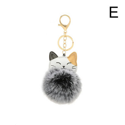 Armsad Mini Fox ripatsiga võtmehoidjad naistele Tüdrukutele Kohevad karusnahast võtmehoidja ketid Pompom Ball Rhinestone`i auto võtmehoidja hoidja võlukott