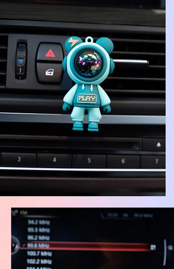 Νέο κλιπ άρωμα Lightning Violent Bear Doll Outlet Cartoon Astronaut Chain Chain Chain μενταγιόν Creative Auto Accessories