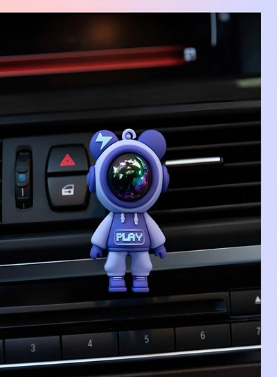 Uus Lightning Violent Bear Doll Outlet Parfüümiklipp Multifilm Astronaut Autokett Paarikotti Ripats Loomingulised autotarvikud