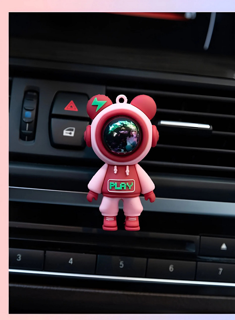 Uus Lightning Violent Bear Doll Outlet Parfüümiklipp Multifilm Astronaut Autokett Paarikotti Ripats Loomingulised autotarvikud