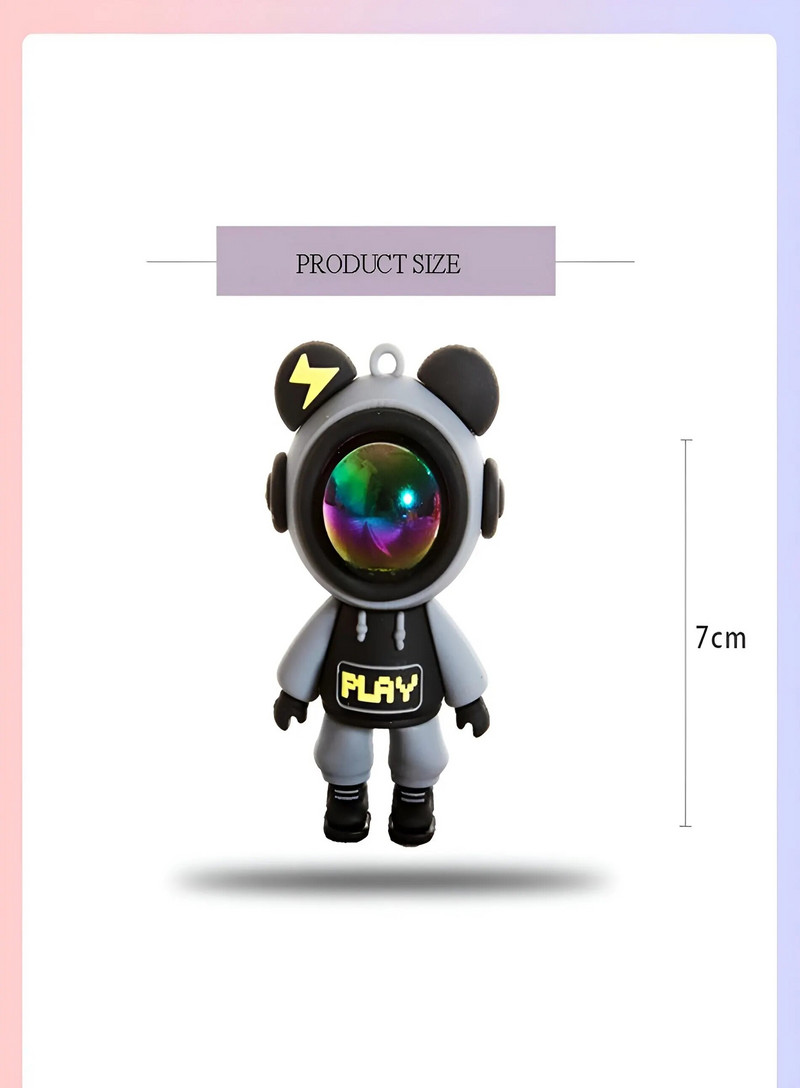 Uus Lightning Violent Bear Doll Outlet Parfüümiklipp Multifilm Astronaut Autokett Paarikotti Ripats Loomingulised autotarvikud