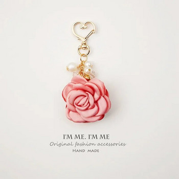 Πανί Τριαντάφυλλο Μεγάλο Λουλούδι Μπρελόκ αυτοκινήτου Τσάντα Κρεμαστό Γυναικείο Δημιουργικό Δώρο Τσάντα Κρεμαστό Μπρελόκ