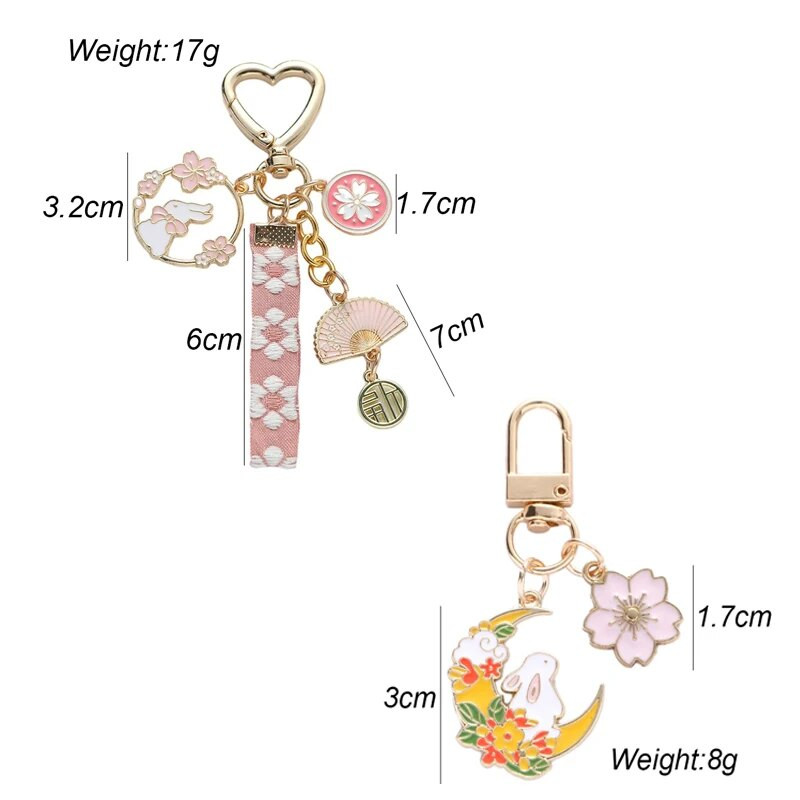 Korejas saldo ķiršu ziedu trušu atslēgu piekariņš sievietēm radošs pērļu atslēgu piekariņš rokassomu austiņu futrālis kulonu rotaslietas