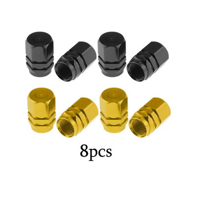 4-16 gab. Sudraba krāsas automašīnu riepu vārsta kātu vāciņš, riepas stila riepas vārsta vāciņš Alumīnija riepas riteņa kāta gaisa vārsta vāciņš ASV Schrader