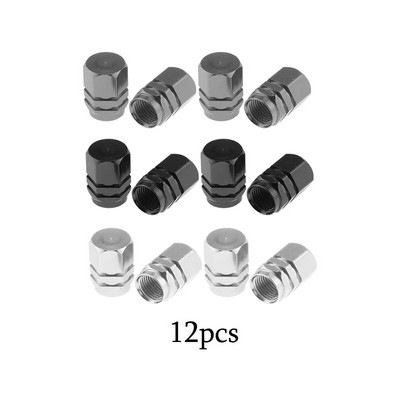 4-16 gab. Sudraba krāsas automašīnu riepu vārsta kātu vāciņš, riepas stila riepas vārsta vāciņš Alumīnija riepas riteņa kāta gaisa vārsta vāciņš ASV Schrader