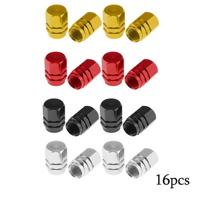 4-16 gab. Sudraba krāsas automašīnu riepu vārsta kātu vāciņš, riepas stila riepas vārsta vāciņš Alumīnija riepas riteņa kāta gaisa vārsta vāciņš ASV Schrader