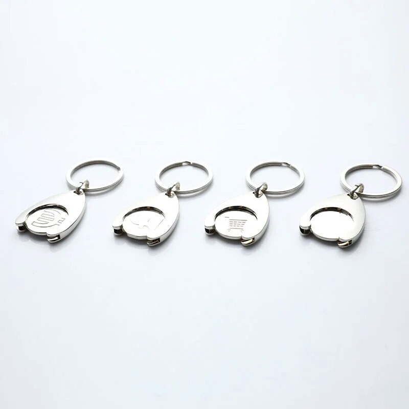 1tk võtmehoidja metallist alumiiniumsulamist must Ostukorv Token Võtmehoidja Aksessuaarid Dekoratsioon Auto võtmehoidja konks võtmehoidja personaalne