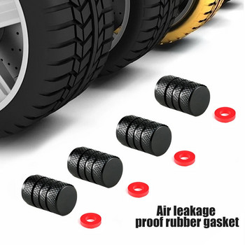 AQTQAQ Алуминиева сплав Капачки за клапани на гуми за автомобилни джанти Калъфи за стволови джанти на гуми Въздушен прах Водоустойчив за автомобили Мотоциклети Камиони Велосипеди