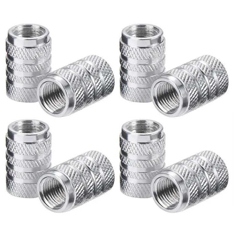4Gb Auto riepu vārsta kātu vāciņš Knurling Style Riepu Vārstu Vāciņš Alumīnija Riepu Riteņu Kāts Gaisa Vārstu Vāciņš Auto Universālie piederumi
