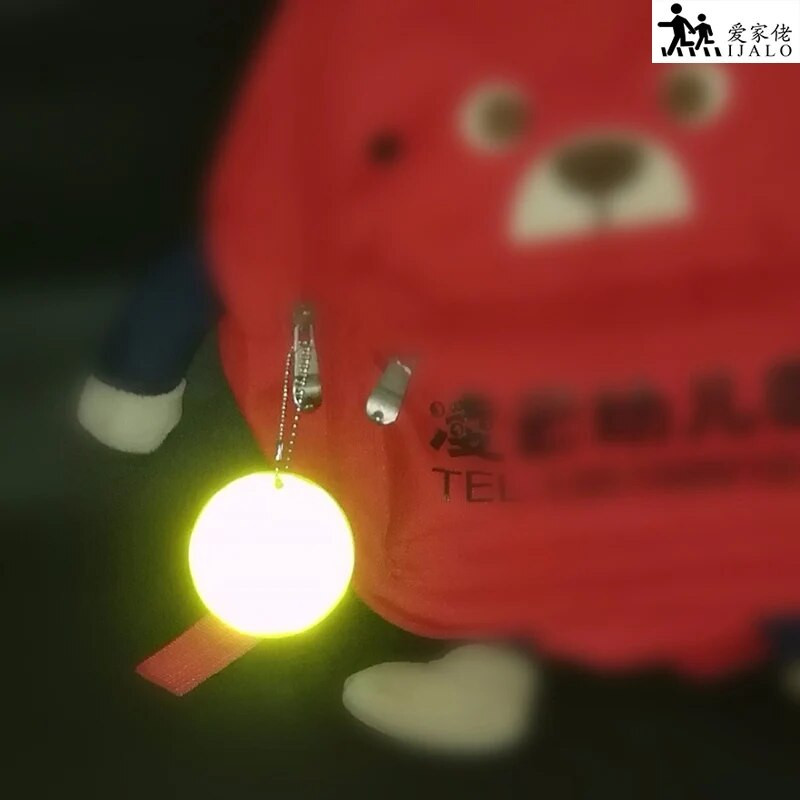 Big 6,5cm Cute Smile face Reflektive Keychain Charm Bag κρεμαστό αξεσουάρ Μπρελόκ για μπουφάν Σακίδιο πλάτης καρότσι αναπηρικών καροτσιών