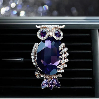 Auto õhutusava parfüümiklamber Creative Diamonds Öökulli kaunistused Auto sisekujundus parfüümiklamber Roosa aksessuaarid naistele