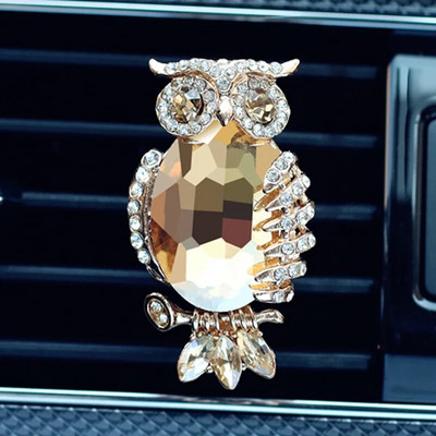 Auto õhutusava parfüümiklamber Creative Diamonds Öökulli kaunistused Auto sisekujundus parfüümiklamber Roosa aksessuaarid naistele