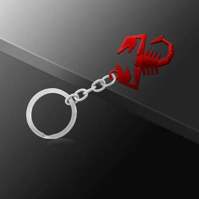 Dizajn automobila 1 kom. Privjesak za ključeve od legure cinka Logo škorpiona Metalni privjesak Držač privjeska za ključeve za Abarth 500 125 124 595 Panda Punto