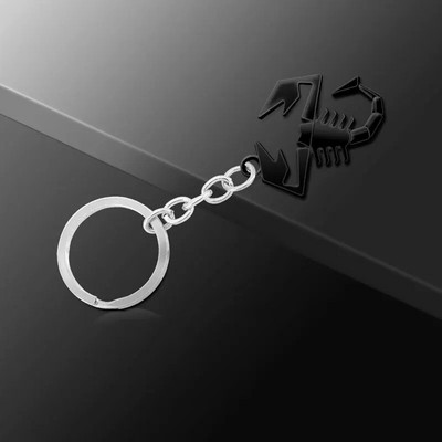 Dizajn automobila 1 kom. Privjesak za ključeve od legure cinka Logo škorpiona Metalni privjesak Držač privjeska za ključeve za Abarth 500 125 124 595 Panda Punto