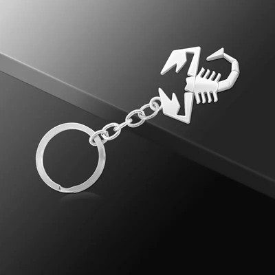 Dizajn automobila 1 kom. Privjesak za ključeve od legure cinka Logo škorpiona Metalni privjesak Držač privjeska za ključeve za Abarth 500 125 124 595 Panda Punto