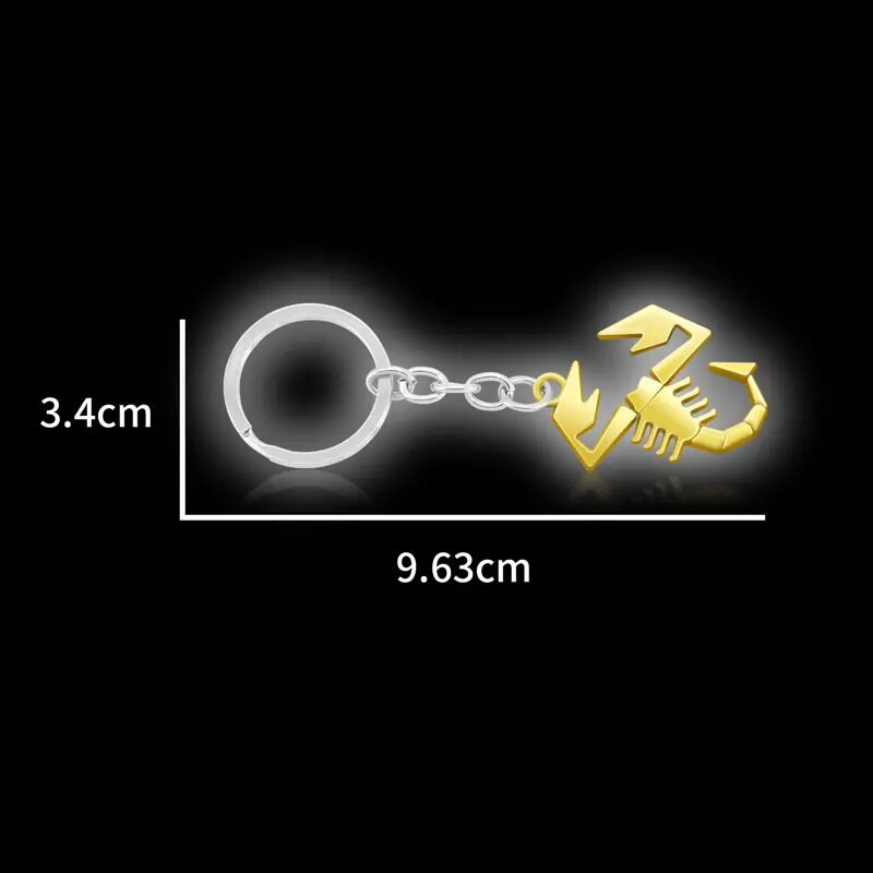 Dizajn automobila 1 kom. Privjesak za ključeve od legure cinka Logo škorpiona Metalni privjesak Držač privjeska za ključeve za Abarth 500 125 124 595 Panda Punto