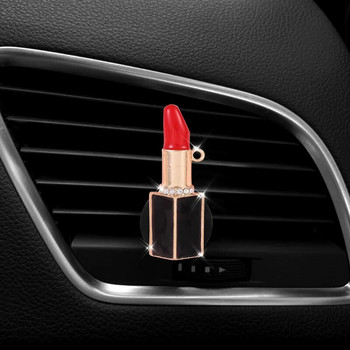 Аромат за кола Освежител за въздух Авто декор Автомобили Дифузер Ароматна скоба с диаманти Плътен секси отпечатък на устни Червило Пеперуда
