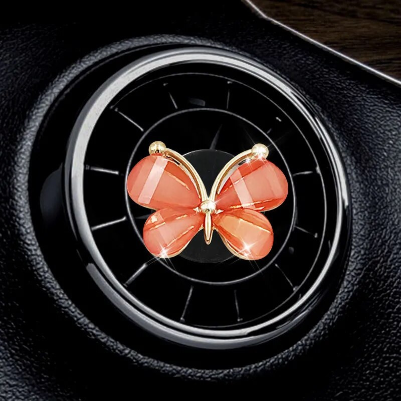 Autóillat Légfrissítő Auto Decor Automobiles Diffúzor aroma klip gyémántokkal Solid Sexy Lip Print Rúzs Pillangó