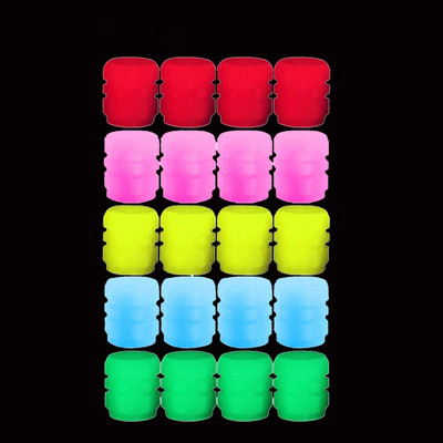 Universāls gaišs riepas vārsta vāciņš automašīnas riteņu rumbas kvēlojošs putekļu necaurlaidīgs dekoratīvs riepas loka kāta pārklājums piemērojams motociklam