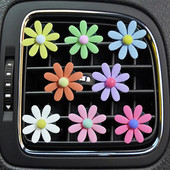 Automašīnas gaisa izplūdes atvere Ziedu rotājumi Eleganti Dropship Gaisa Smaržas Vent Clip Automašīnu piederumi Salona plastmasas gaisa atsvaidzinātājs