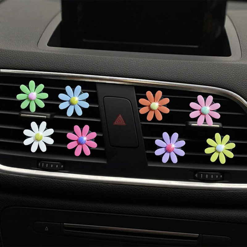 Automašīnas gaisa izplūdes atvere Ziedu rotājumi Eleganti Dropship Gaisa Smaržas Vent Clip Automašīnu piederumi Salona plastmasas gaisa atsvaidzinātājs