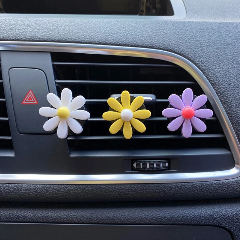 Automašīnas gaisa izplūdes atvere Ziedu rotājumi Eleganti Dropship Gaisa Smaržas Vent Clip Automašīnu piederumi Salona plastmasas gaisa atsvaidzinātājs