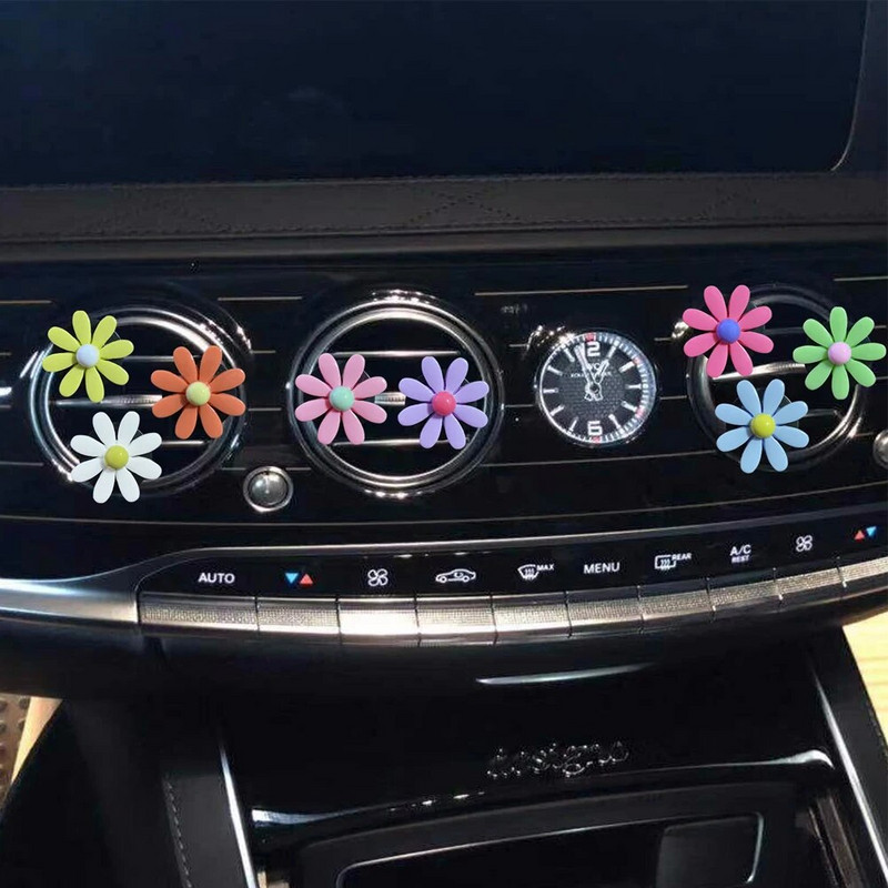 Automašīnas gaisa izplūdes atvere Ziedu rotājumi Eleganti Dropship Gaisa Smaržas Vent Clip Automašīnu piederumi Salona plastmasas gaisa atsvaidzinātājs