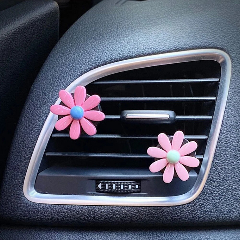 Automašīnas gaisa izplūdes atvere Ziedu rotājumi Eleganti Dropship Gaisa Smaržas Vent Clip Automašīnu piederumi Salona plastmasas gaisa atsvaidzinātājs